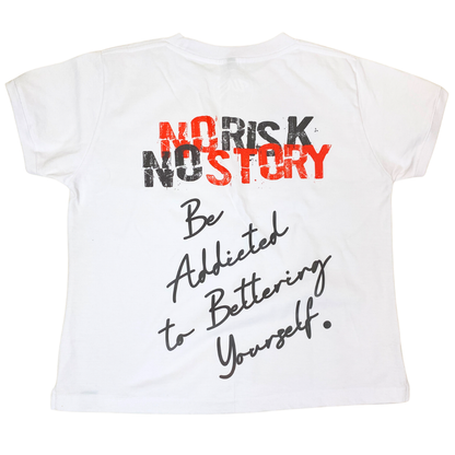 Royal Hustle Cropped Tee (White)