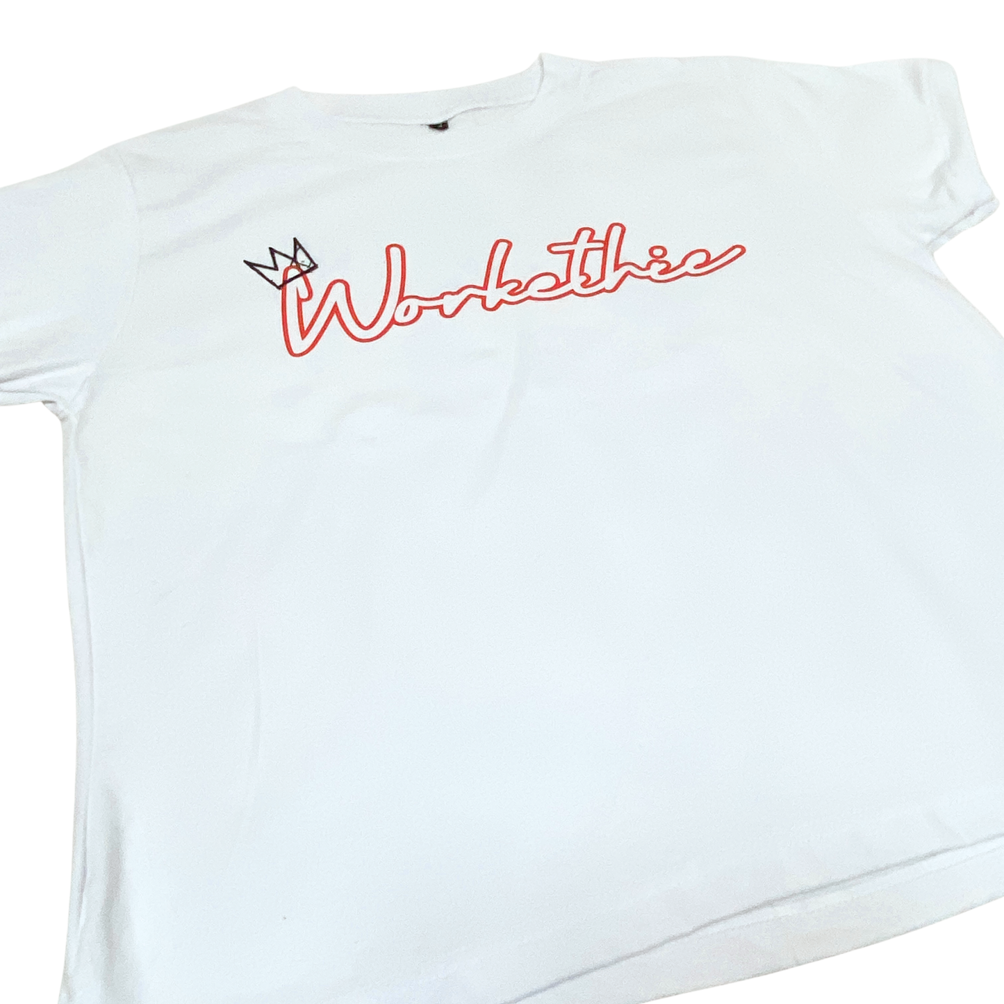 Royal Hustle Cropped Tee (White)